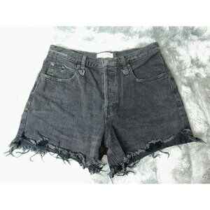 We The Free Black 3" Women's 29" Distressed Denim Cut-Off Shorts